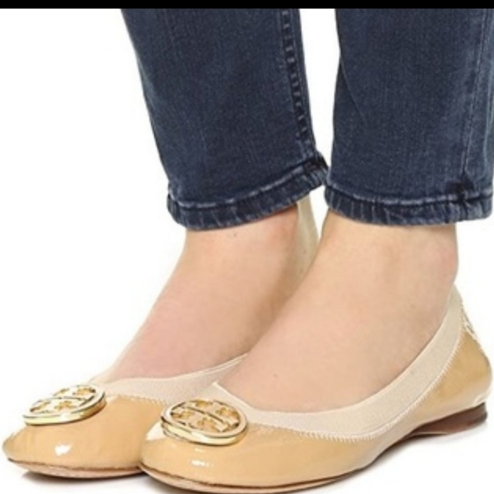 Tory Burch Carolina Nude Tan ballet flats